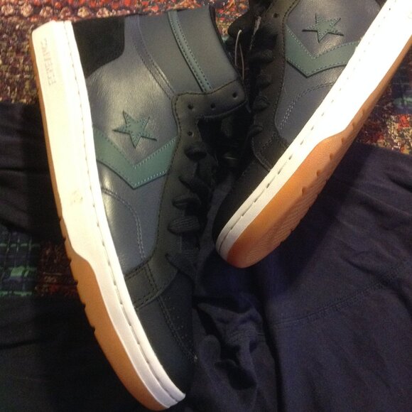 Converse Men's Pro Blaze Black & Blue Leather & Suede Mid Sneakers -11.5 - NIB - Picture 5 of 11